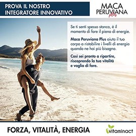 Peruvian Maca Plus XXL Very High Dosage 10000.00 mcg per day - Enhanced with Ginseng + Arginine + Zinc + Vitamins B9, B6, B12, C - Made in Italy - Innovative Formula