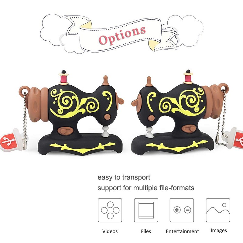 leizhan 16GB Cute USB Flash Drive Embroidery Sewing Machine Design