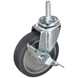 Uei Caster: S Series, ST-S Type, Free-Caster with Stopper, Elastomer Car, Wheel Diameter 3.9 inches (100 mm), Screw Size: M0.5 x 1.4 inches (12 x 35 mm), Pitch: 0.6 inches (1.75 mm), Manufacturer