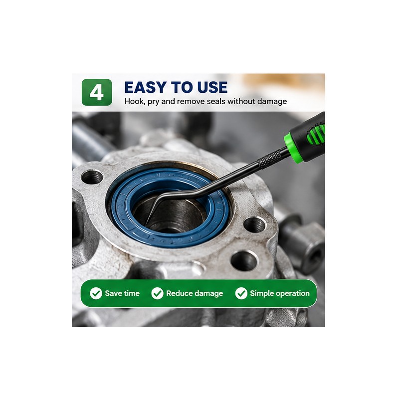 Automotive Pick and Hook Tool Set for O-Ring, Seal and