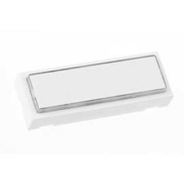 HUBER Surface-Mounted Door Bell Push Button 1-Way Polystyrene Door Bell Push Button with Extra Large Name Plate for Long and Double Names with Backlight