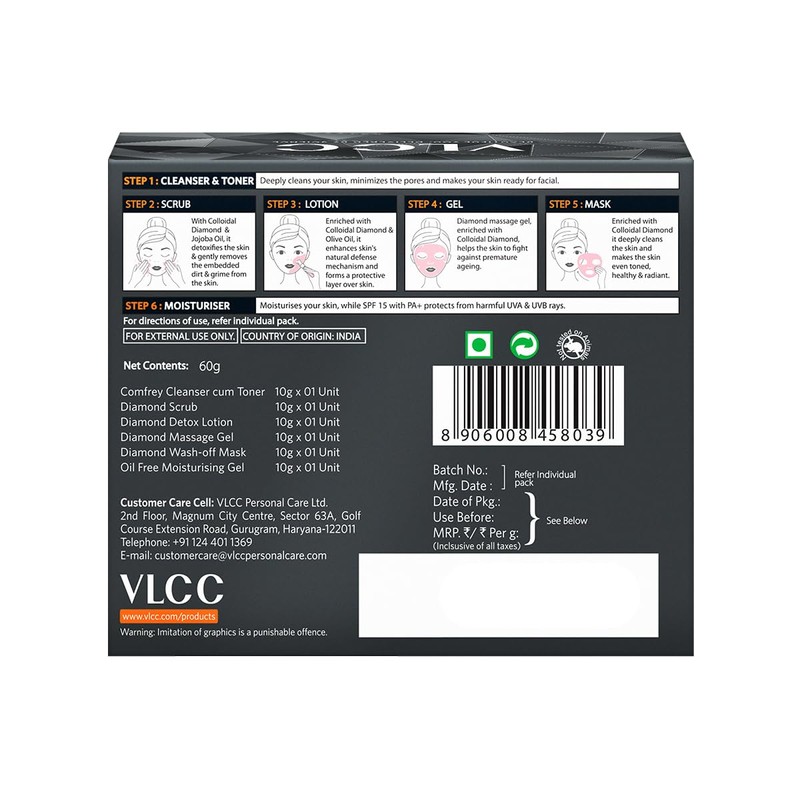 VLCC Diamond Facial Kit - Single Use | Salon Like