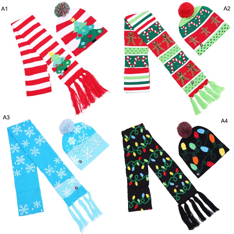 Hat Scarf Set Flexible Ultral Warmth Comfort Lightweight For Winter