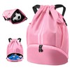 BROTOU Unisex Drawstring Backpack, Waterproof Gym Bag, Large Oxford PE
