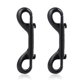 Double Ended Bolt Snaps Hook Heavy Duty Trigger Clips Chain Metal Clips Black 4.7 Inch 2pcs