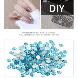 Feifei’S Bow 1440 Pieces Flat Back Gems Round Crystal Rhinestones SS12 3.0mm Diamante Rhinestones Crafts Nail Face Art Clothes Shoes Bags DIY (Light Purple)