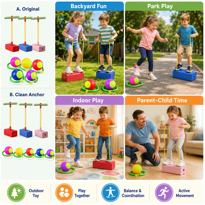 Kids Skip Ball Ankle Jump Toy for Active Play –