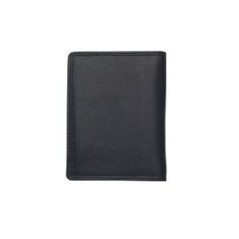 Josephine Osthoff ID Case ID Card Holder Portrait Format Leather Women's ID Bag Men's Passport Cover RFID Protection without Coin Compartment (950), black