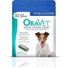 Oravet Dental Hygiene Chews For Dogs 30 Count Tartar Control Fresh Breath