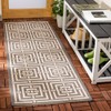 SAFAVIEH Courtyard Collection 2'3" x 20' Grey / Cream CY6937