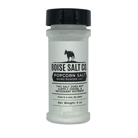 Boise Salt Co – Popcorn Salt – 6oz Shaker – Micro Powder Flour Salt