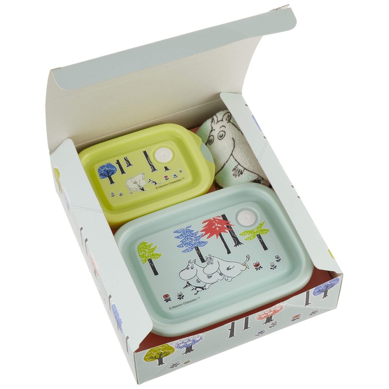 Skater SET937 Food Container & Hot Towel Gift Set, Moomin