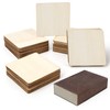 BELLE VOUS 50 Pack Unfinished Blank Wood Squares with Sanding