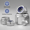 BNUOK 50Pcs M8-1.25 Lock Nuts, Nylon Insert Locknuts 304 Stainless