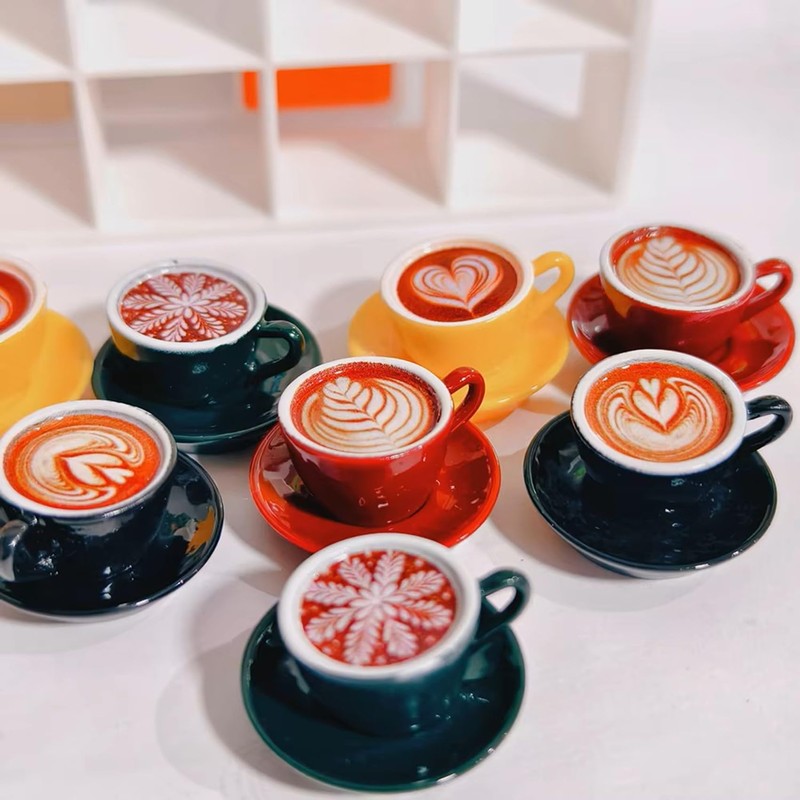 NOELAMOUR Cafe Latte, Food Sample Model, Mini, Set of 6