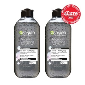Garnier Garnier Skinactive Micellar Cleansing Jelly Water with Charcoal Purifying All in One Water, 2 Pack