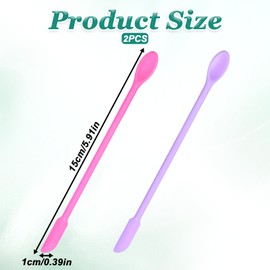 Exircy 2 Pack Reptile Spoon, Crested Gecko Food Mixing Spoon Reptile Food Feeding Spoons Long Handle Fruit Mixing Stirring Feeding Tool for Dragon Gargoyle