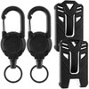 Mecool 2 Pcs Retractable Badge Holders Hard Plastic Extendable Lanyard