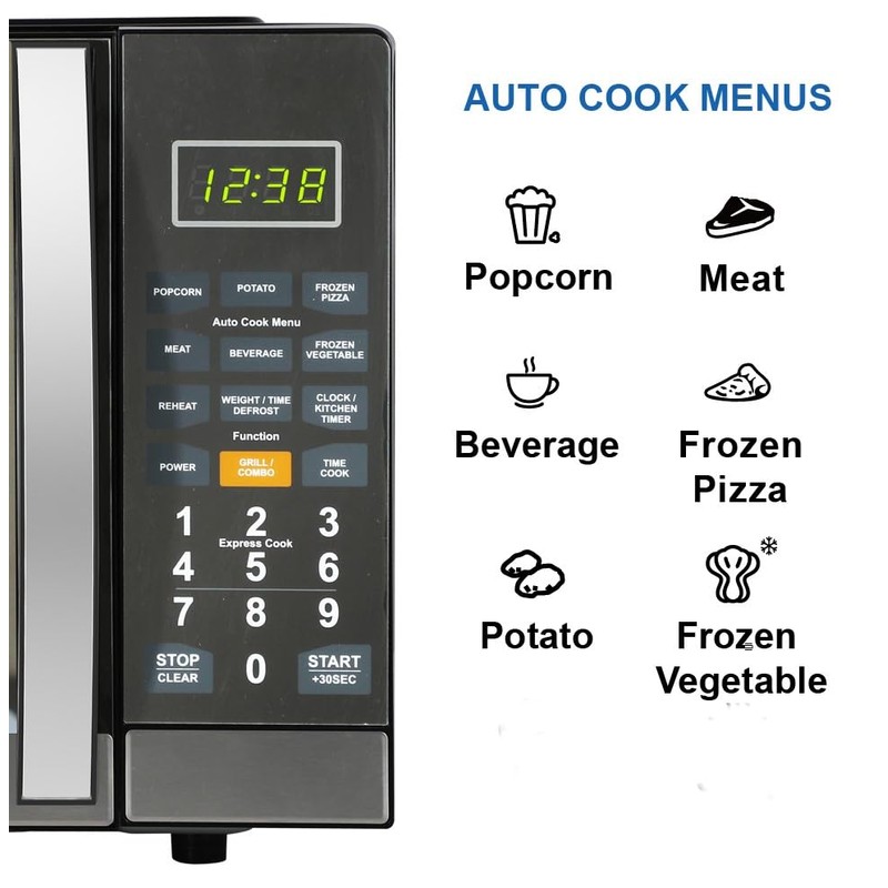 Emerson MWG1191SB 1.1 Cu. Ft. Microwave with Built-In Grill Function,