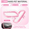 Hoolerry 3 Pcs Clear Hard Zipper Case Plastic Pouch Transparent