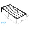 NEW JETO Metal Bed Frame,Twin Size Bed Frame with Storage