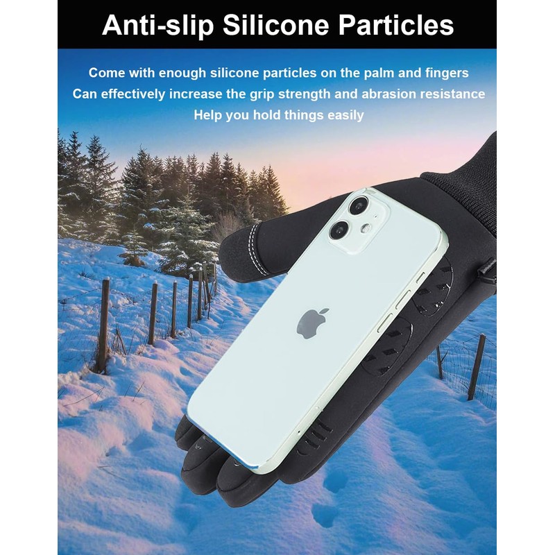 Winter Gloves Men & Women, Touch Screen Gloves Running Gloves