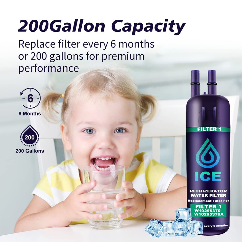 3 Pack W10295370a Refrigerator Water Filter Compatible with Whirlpool Water