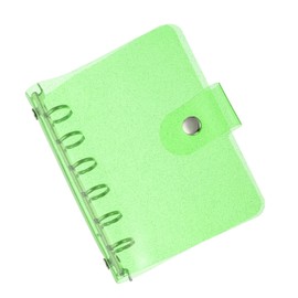 PATIKIL A7 Clear Binder Cover, Soft PVC Bling Loose Leaf Binder Cover with Snap Closure for DIY Meeting Notebook Binder, Green