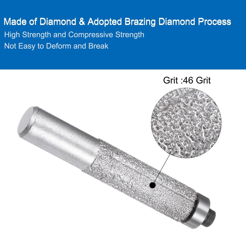 sourcing map 3 Pcs Diamond Profile Straight Router Bit 13.3mm