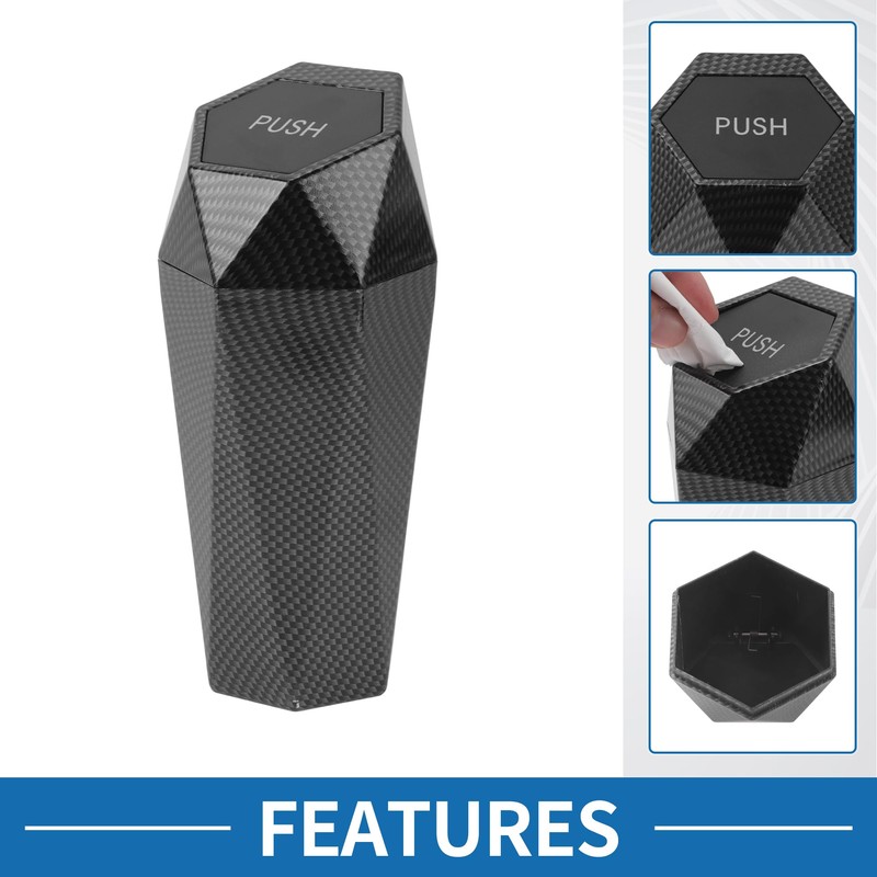 A ABSOPRO Car Trash Can Portable 3.5" Width 7.9" Height