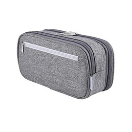 Estuche para Lápices de Gran Capacidad, de Lápices Multifuncional, Caja de Almacenamiento de Papelería de Estuche de Adecuado para la Oficina, el Trabajo (Gris)