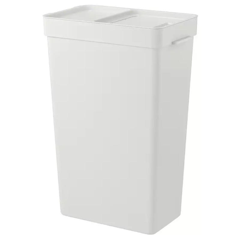 IKEA NEW HÅLLBAR Garbage Bin Pale w/lid gray 35L/9 gall