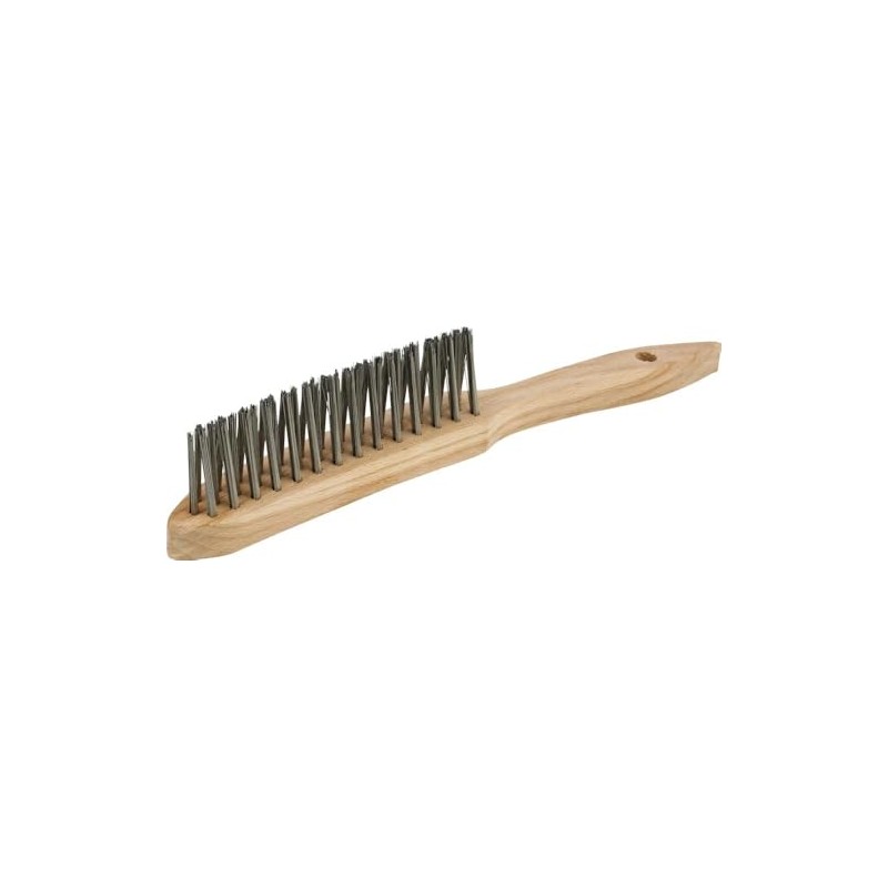 Osborn 3162133 Hollow Weld Brush 3-Rows Straight of Steel Wire,
