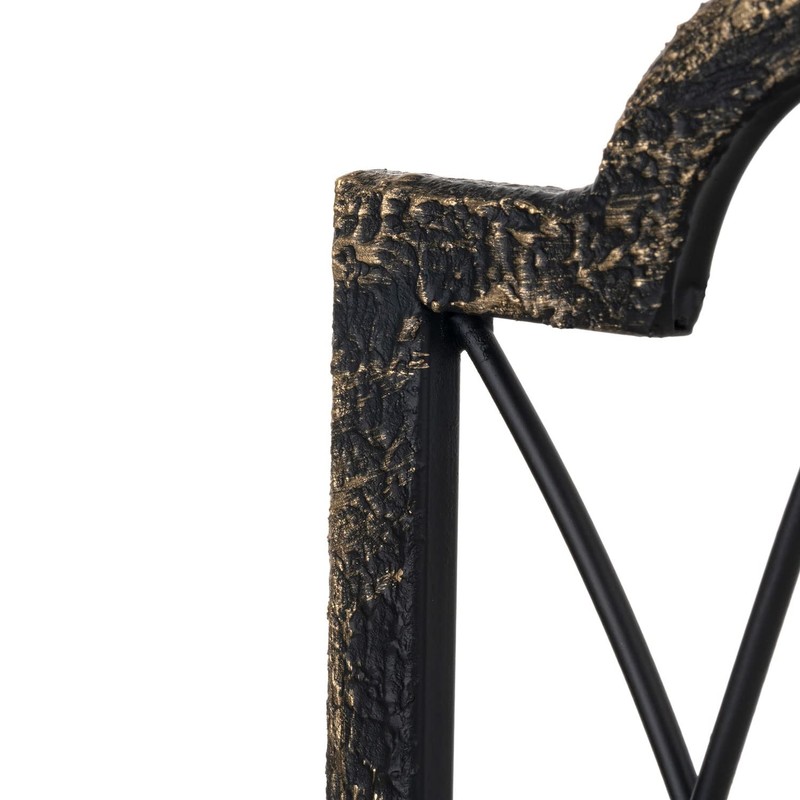 Gothic Candle Sconce Set of 2 -Gold Black Metal Wall