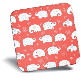 Destination Vinyl ltd Fridge Magnet - Cute Elephant Pattern Cartoon Animals for Office, Cabinet and Whiteboard, Magnetic Stickers, 44772