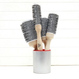 Professional Round Brush for Blow Drying - Ceramic Barrel Ion Tech Styling Brush for Women Small and Lightweight Round Hair Brush (Bundle Set of 4)