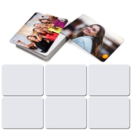 SRIZIAN 16Pcs Sublimation Blank Refrigerator Magnets, DIY Decorative Sublimation Fridge Magnets for Whiteboard Office Calendar Kitchen Home Decor (2.95x3.94in)