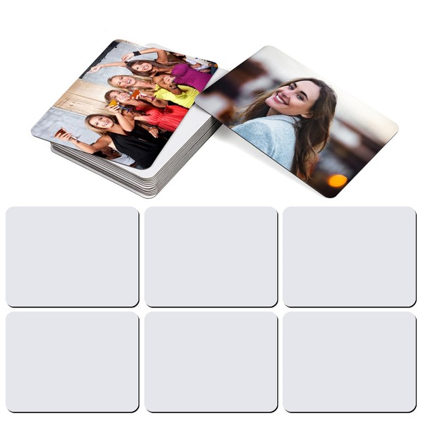 SRIZIAN 16Pcs Sublimation Blank Refrigerator Magnets, DIY Decorative Sublimation Fridge