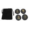 4Pcs Reiki Symbols Stones Smoother Surfaces Engraved Reiki Stones for