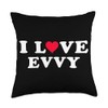 I Love Evvy Matching Girlfriend & Boyfriend Evvy Name Throw