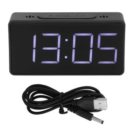 Tiiyee Loud Digital Alarm Clock, Electronic Desk Clock Large Display Number for Bedrooms with LED Night Light Snooze Function for Bedside Desk Office Kids Student and Families(black)