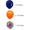 We Moment Zone 12 Inch Balloons Navy Blue Orange Party