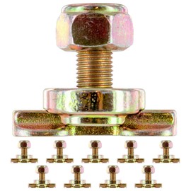 US Cargo Control L Track Threaded Bolt Double Stud Fitting, (10 Pack) 5,500 Pounds Break Strength, Use with L Track Rails in Your Truck Or Trailer to Create Heavy-Duty Bolt Down Anchor Points