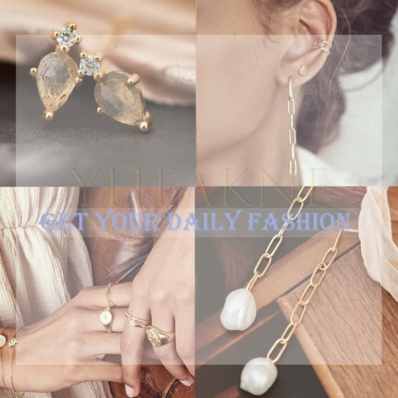 Yheakne Boho Raised Square Drop Earrings Gold Textured Square Earrings