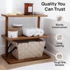 Ibyx 3 Tier Multi-Purpose Wooden Stand - Serving Platter Serving