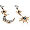 Betsey Johnson Celestial Moon & Star Drop Earrings