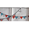 London Bus Souvenir Tea Towel Red Routemaster Cartoon Sketch White