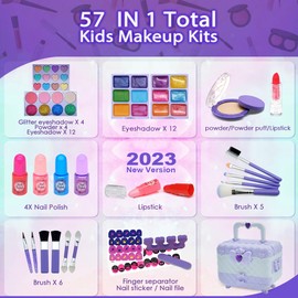 Kids Makeup Sets for Girls - Safe and Washable Girls Make Up Set, Real Make Up Set for Girls Teenage Girls, Kids Make Up Toys for Girls, Birthday for 4 5 6 7 8 9 Year Old Girls