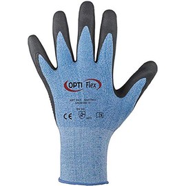 Opti Flex*HANTING* Micro Nitrile Foam/PU Coated Gloves Blue/Black 12 Pairs