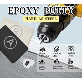 Epoxy Putty, 12oz/340g Black Epoxy Sculpt Clay Fix Leaks, Cracks, Filling, Multi-Purpose Putty Stick Filler for Bonding Metal, Wood, Tile, Ceramics, Pool Plumbers Puttys Mega Adhesion & Waterproof
